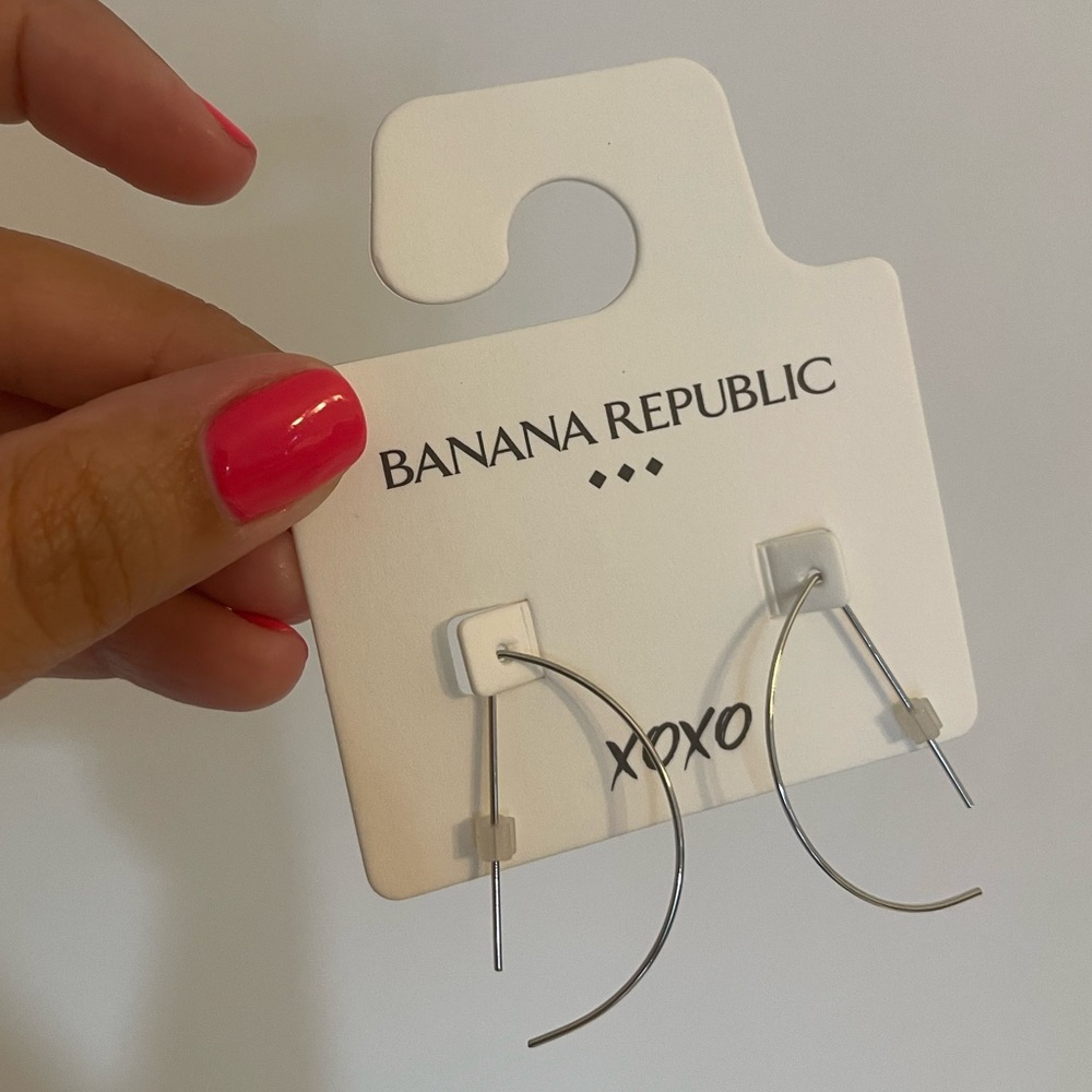 Banana Republic Silver Hoop Earrings